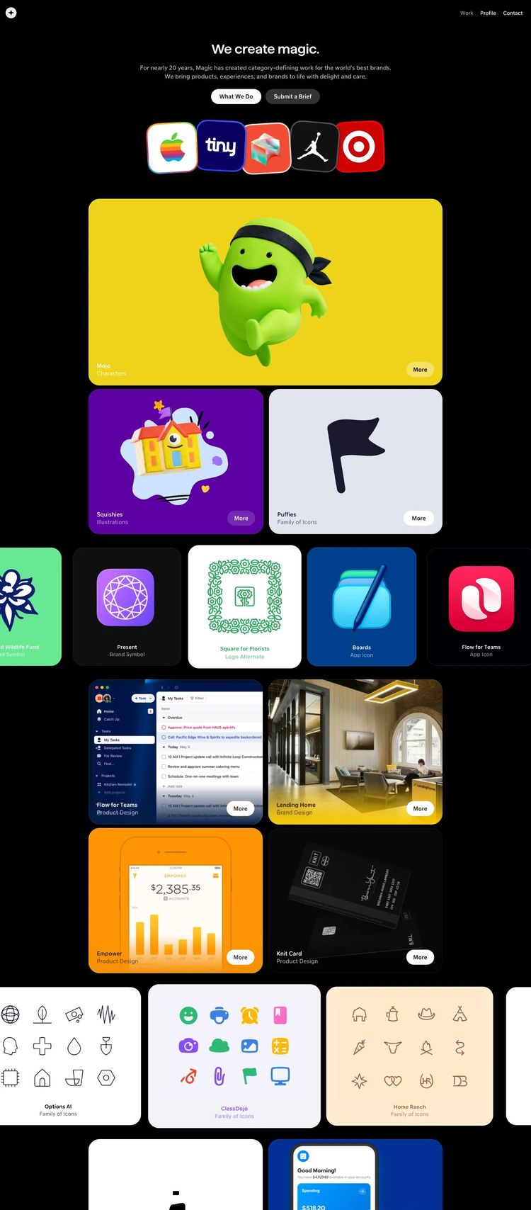 Screenshot 2 of Magic (Example Framer Design Agency/Studio Website)