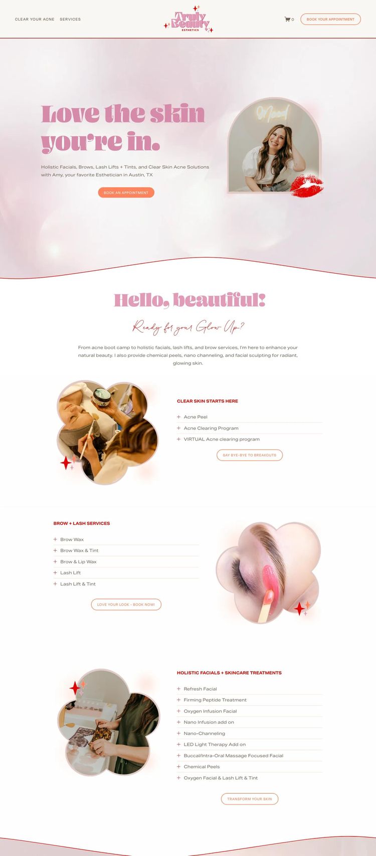 Screenshot 2 of Truly Beauty Esthetics (Example Squarespace Beauty Salon Website)