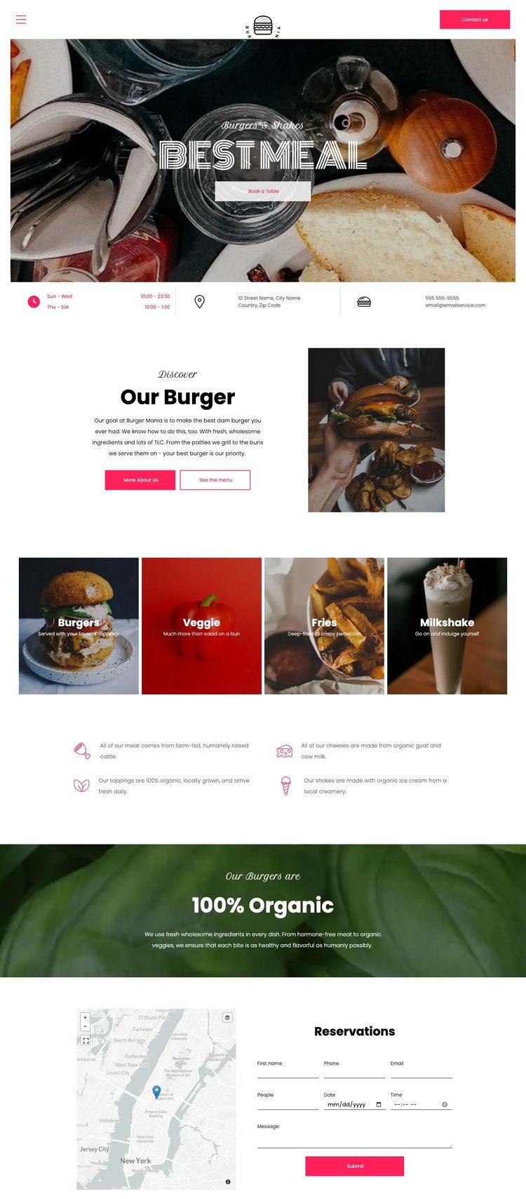 Screenshot 1 of Burger Restaurant Template