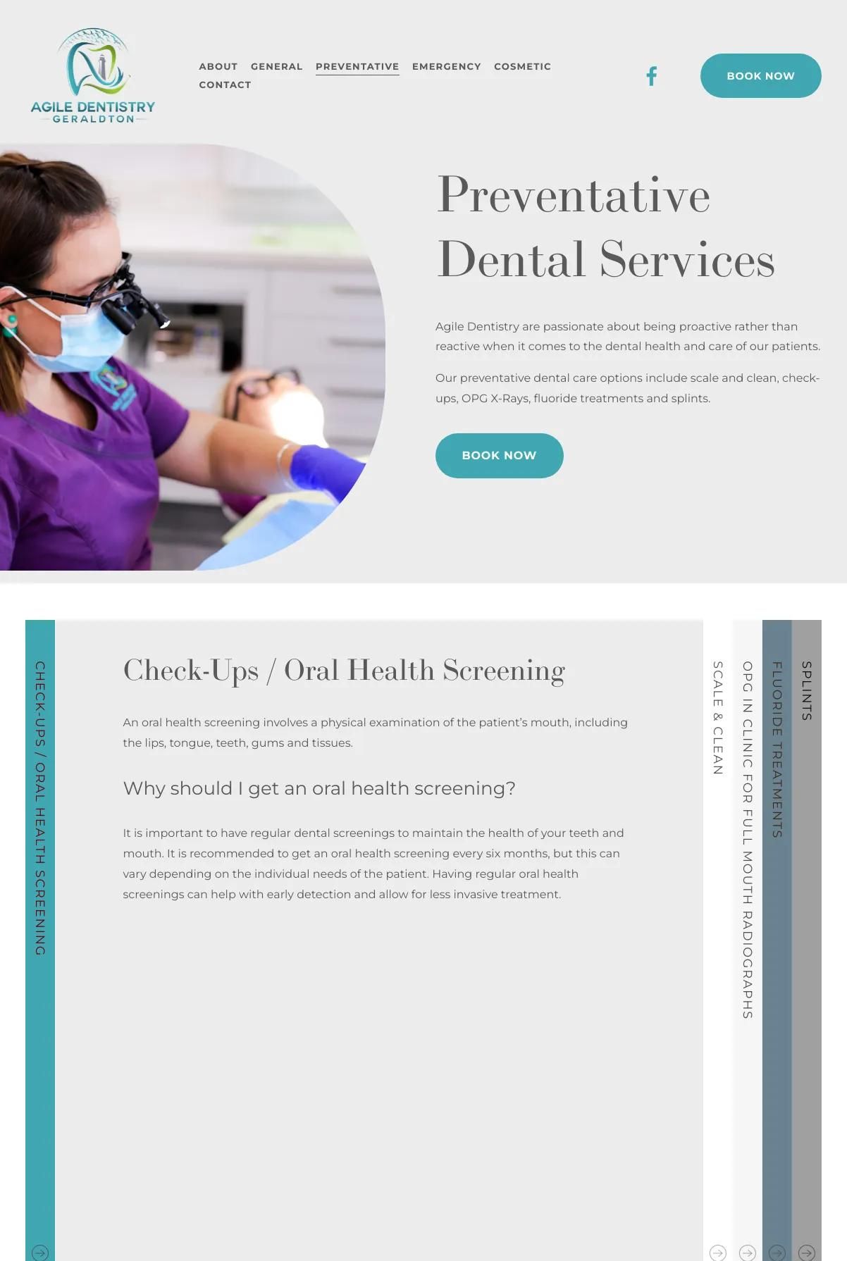 Screenshot 3 of Agile Dentistry (Example Squarespace Dentist Website)