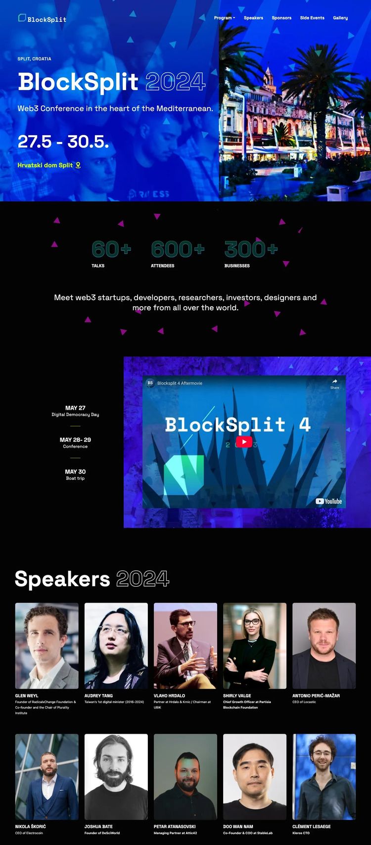 Screenshot 2 of BlockSplit (Example WordPress Conference Website)