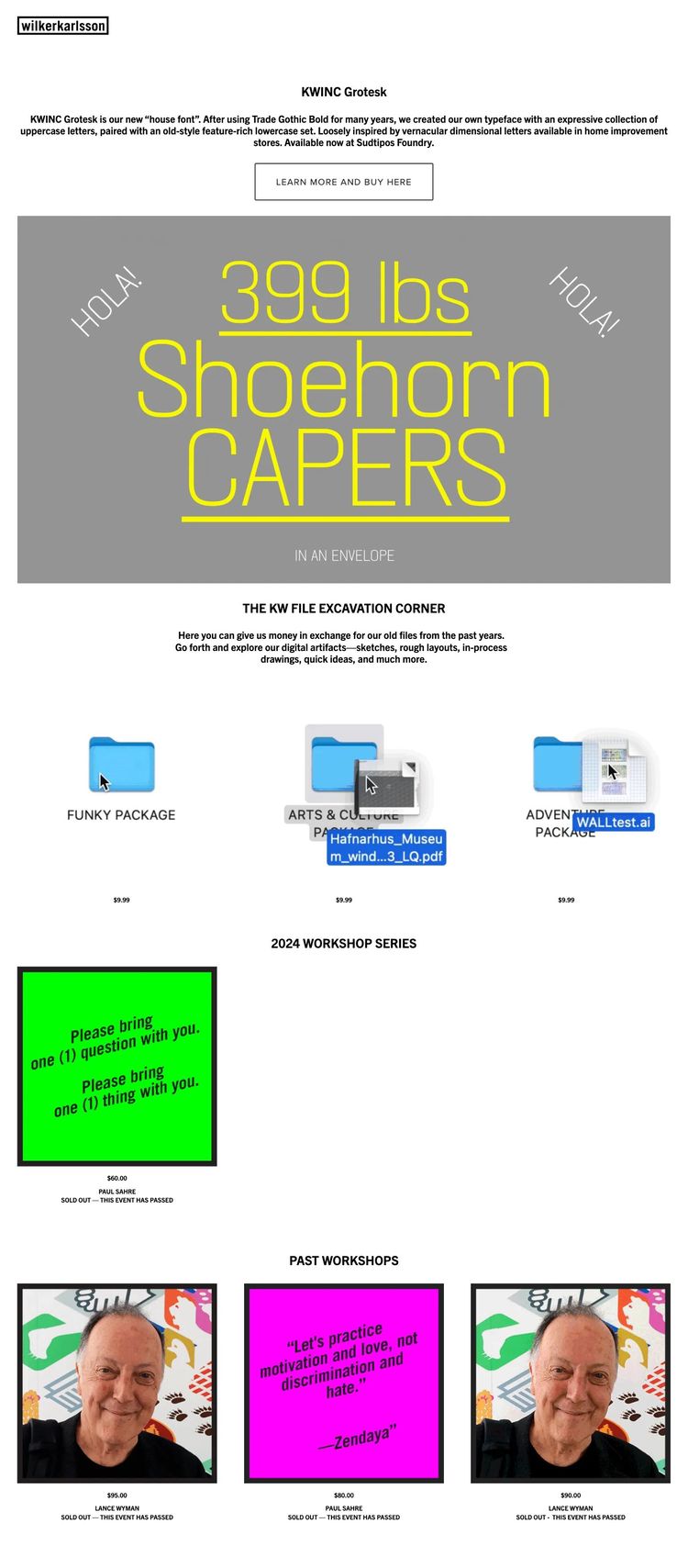 Screenshot 1 of wilkerkarlsson (Example Squarespace Ecommerce (General) Website)