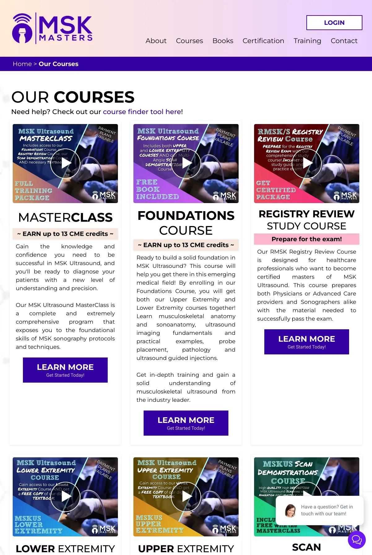 Screenshot 2 of MSK Masters (Example Duda Website)