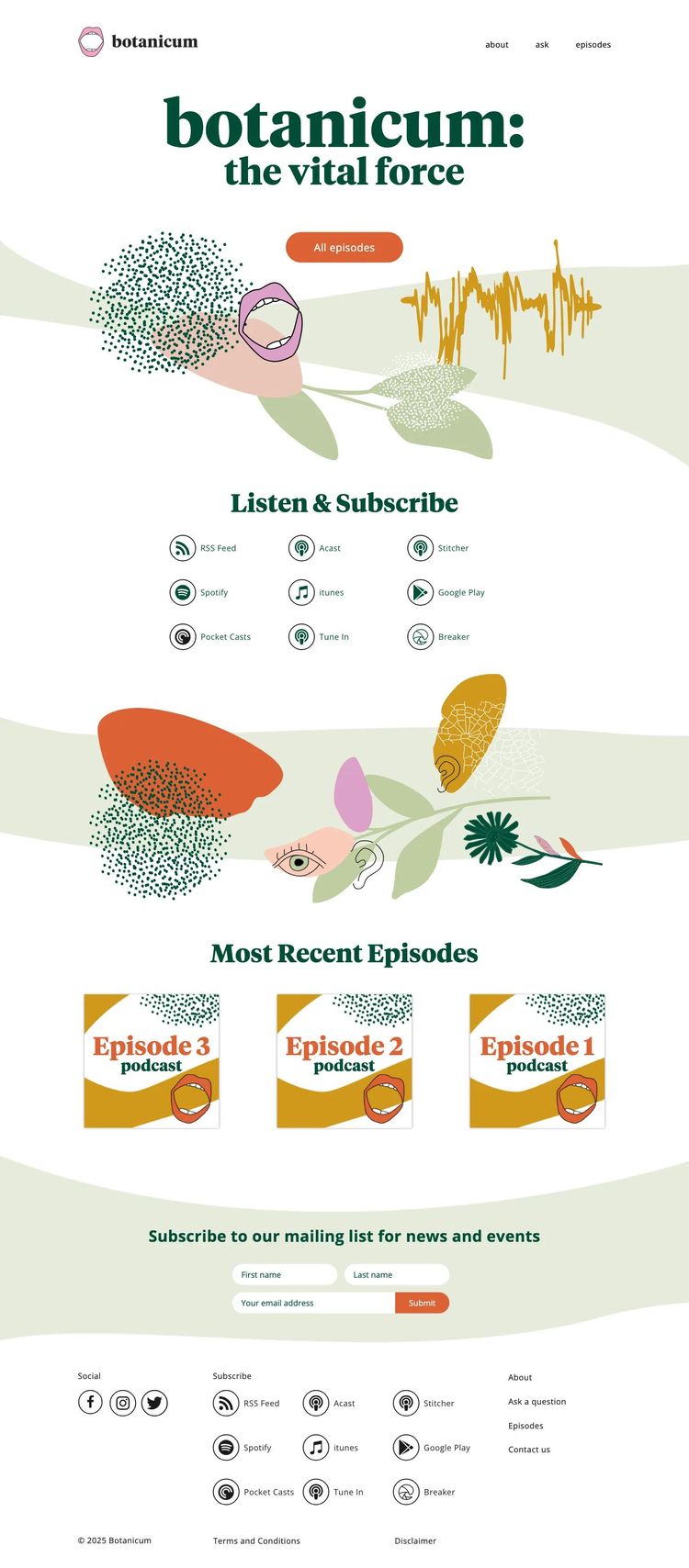 Screenshot 2 of Botanicum (Example WordPress Podcast Website)