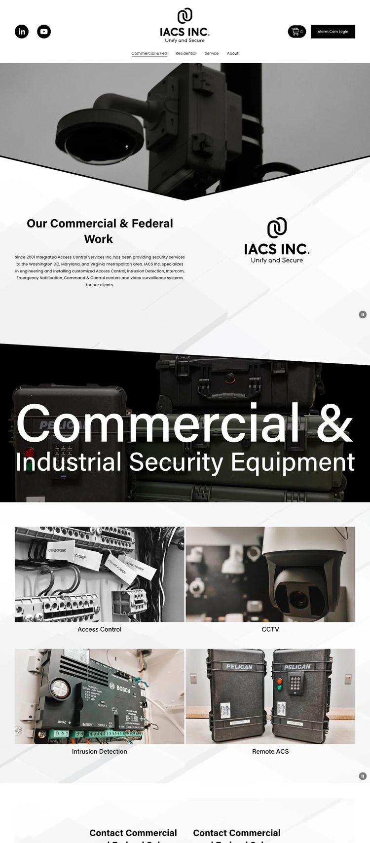 Screenshot 2 of Integrated Access Control Services (Example Squarespace IT Services Website)