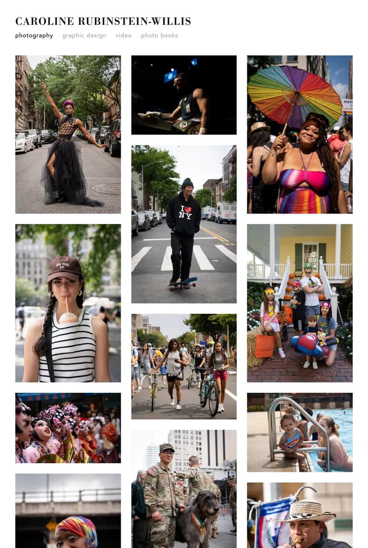Screenshot 1 of Caroline Willis (Example Squarespace Journalist Website)