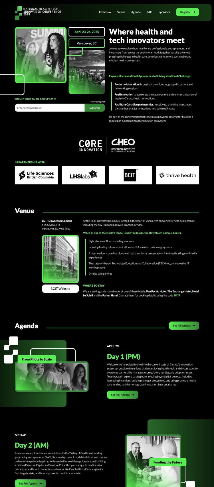 Screenshot 2 of Core Innovation (Example WordPress Conference Website)