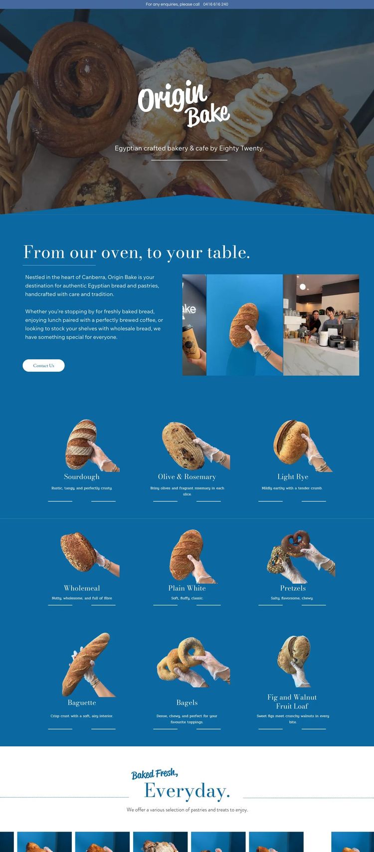 Screenshot 2 of Origin Bake (Example React Bakery Website)