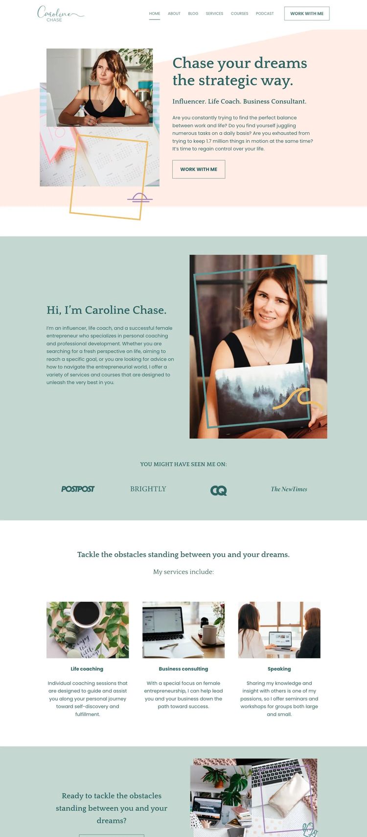 Screenshot 1 of Caroline Chase (Example Leadpages Artist Website)