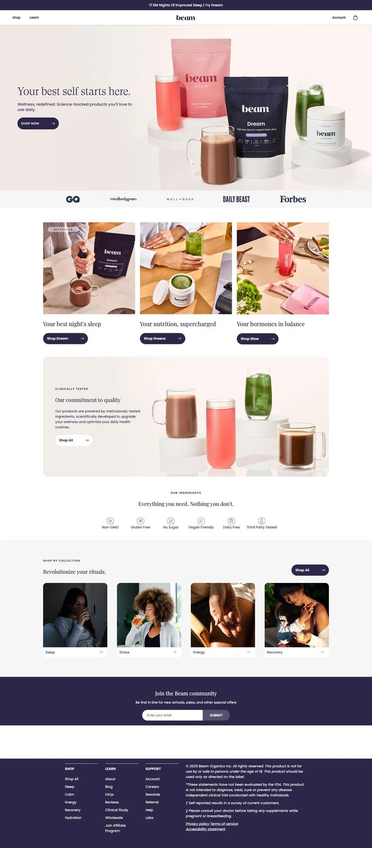 Screenshot 2 of Dream Shop (Example Shopify Ecommerce (General) Website)