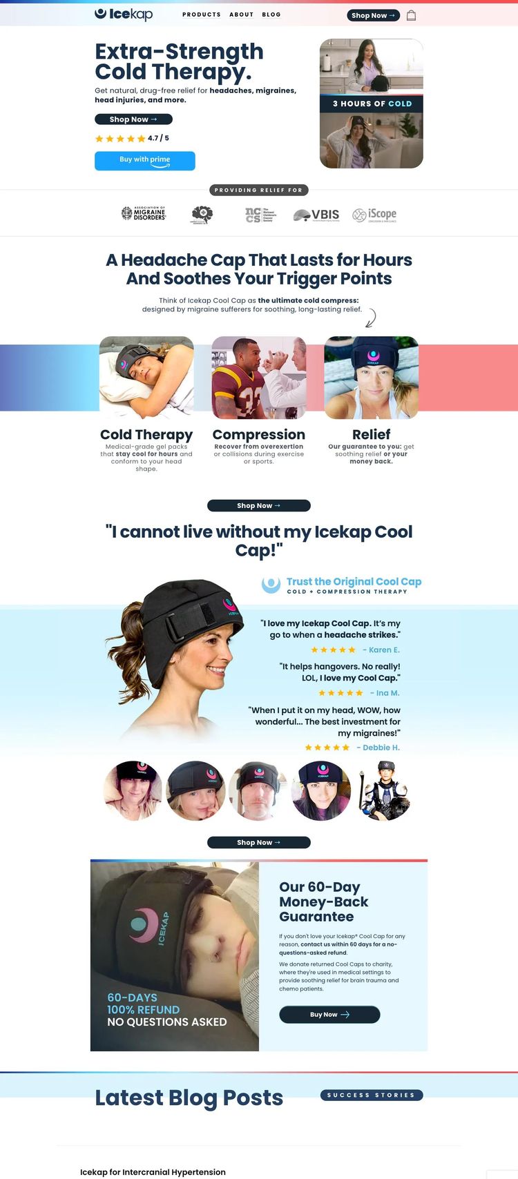 Screenshot 2 of Icekap (Example Shopify Alternative Medicine Website)