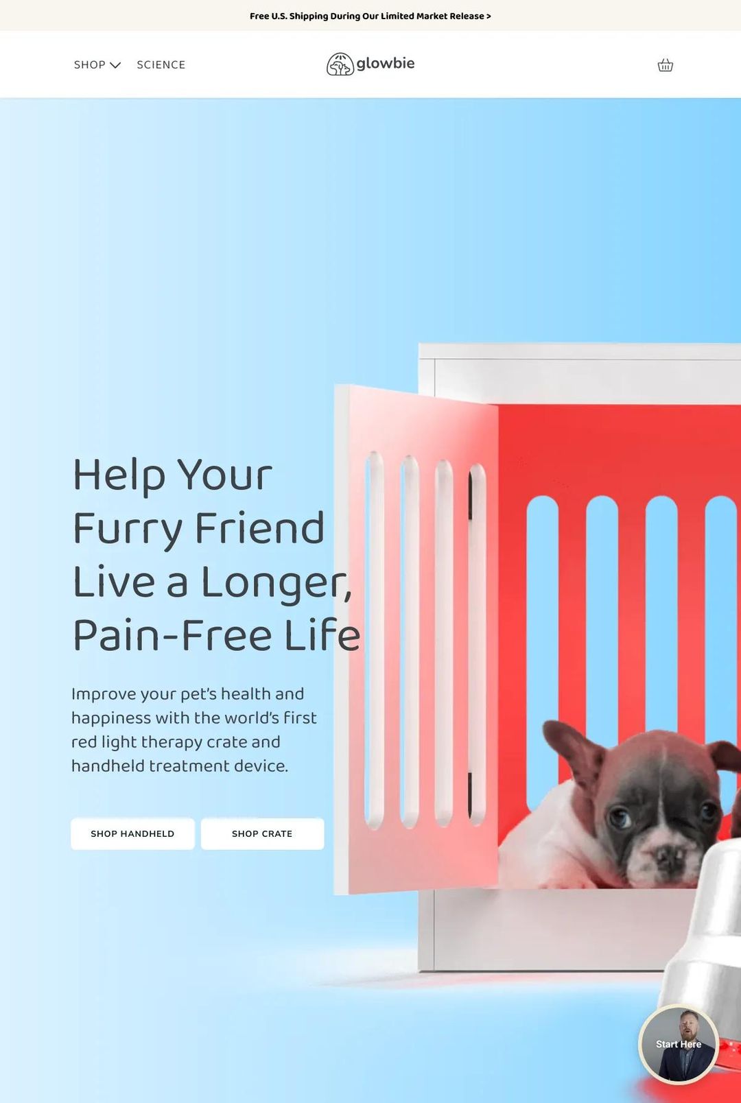 Screenshot 1 of Glowbie (Example Shopify Pet Website)