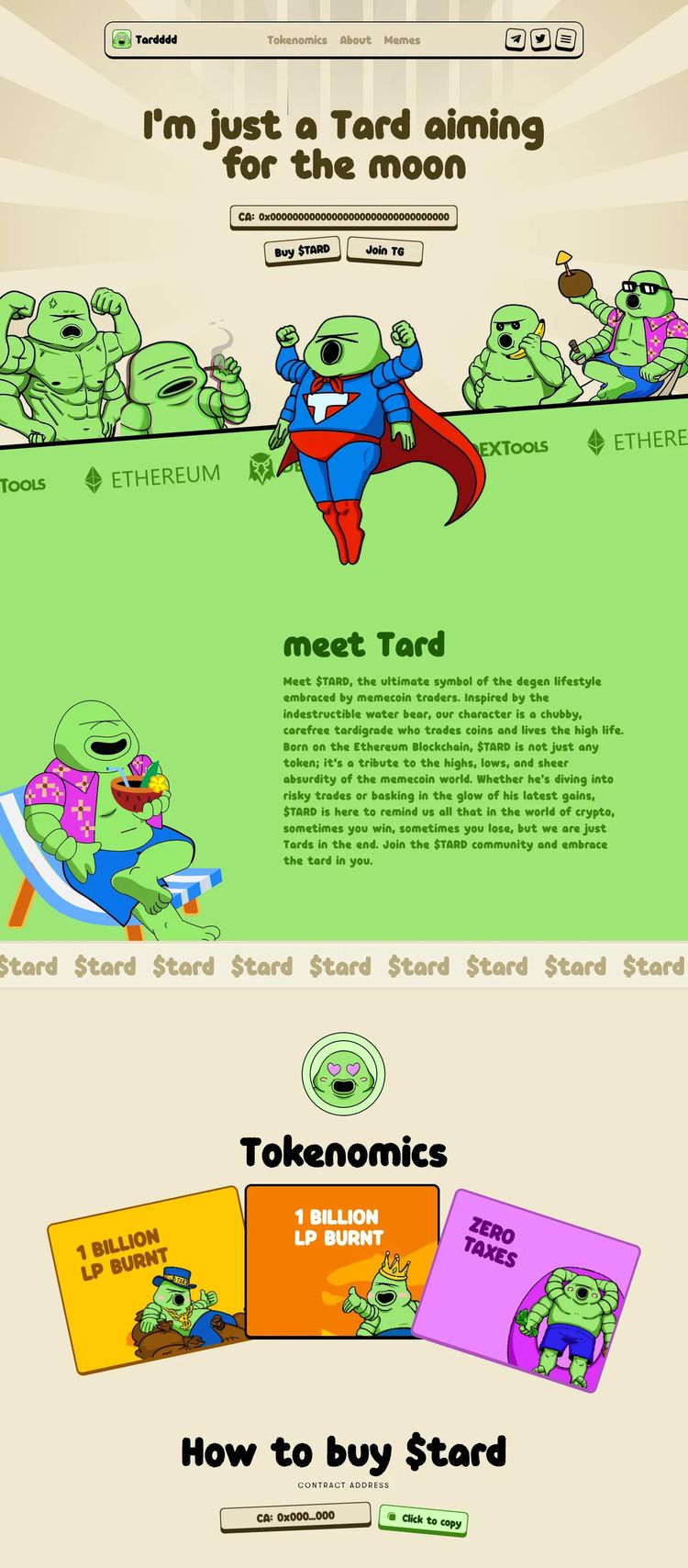 Screenshot 2 of Tard (Example Framer Cryptocurrency Website)