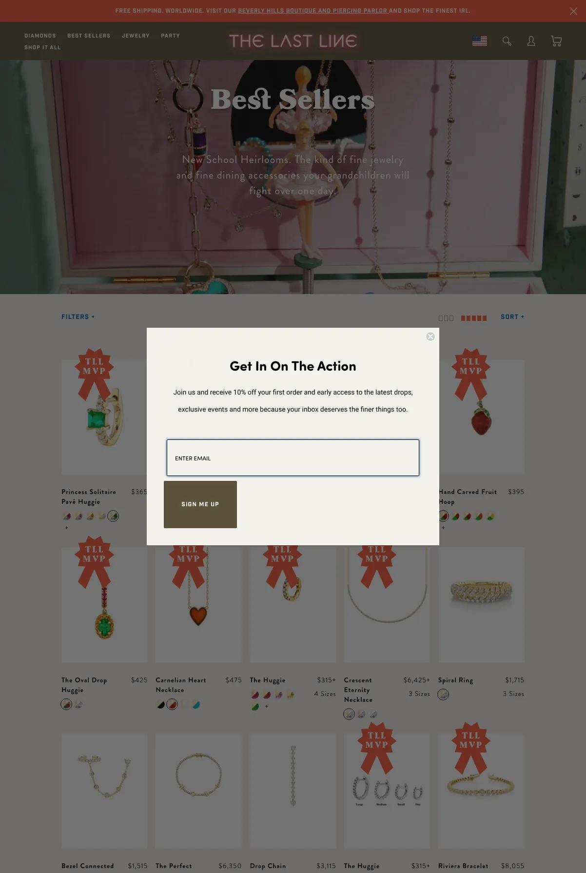Screenshot 2 of The Last Line (Example Shopify Jewelry Website)