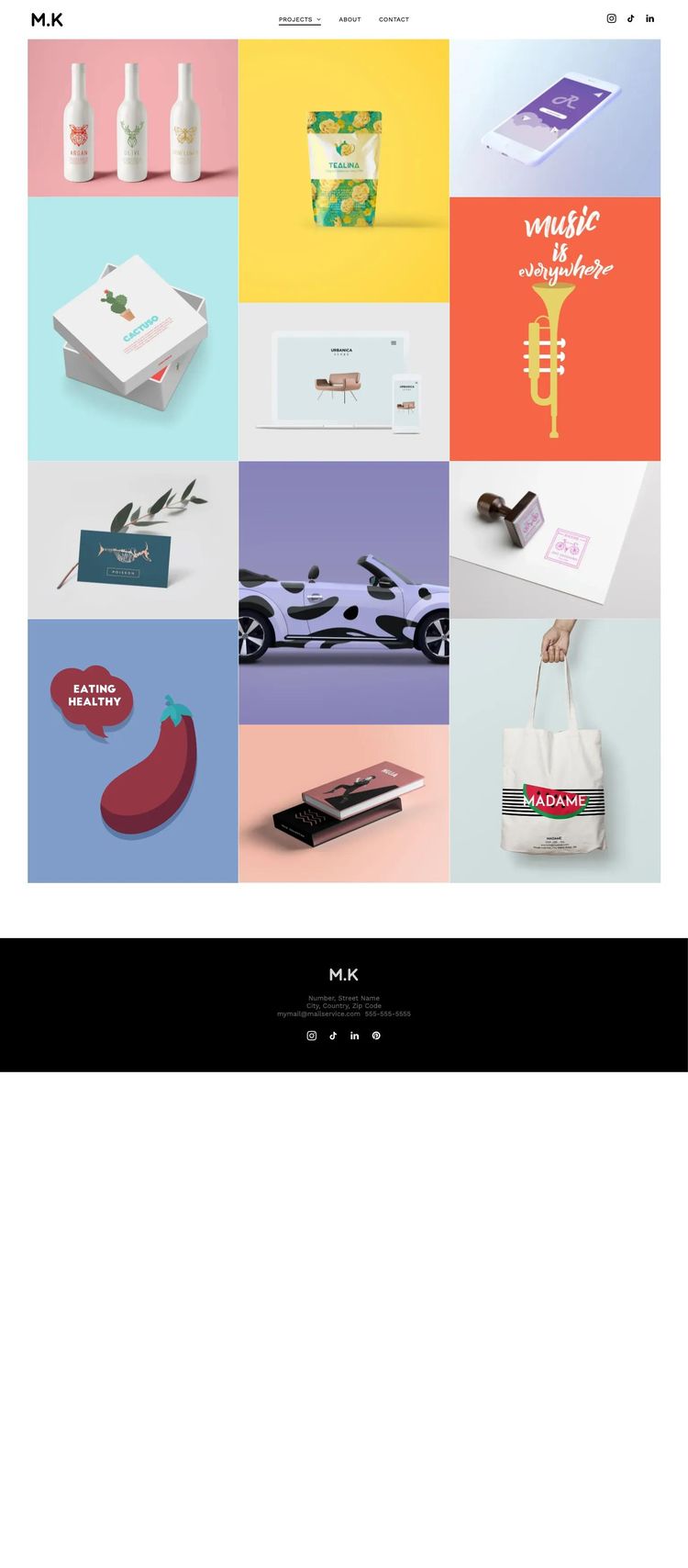 Screenshot 1 of Creative Portfolio Template