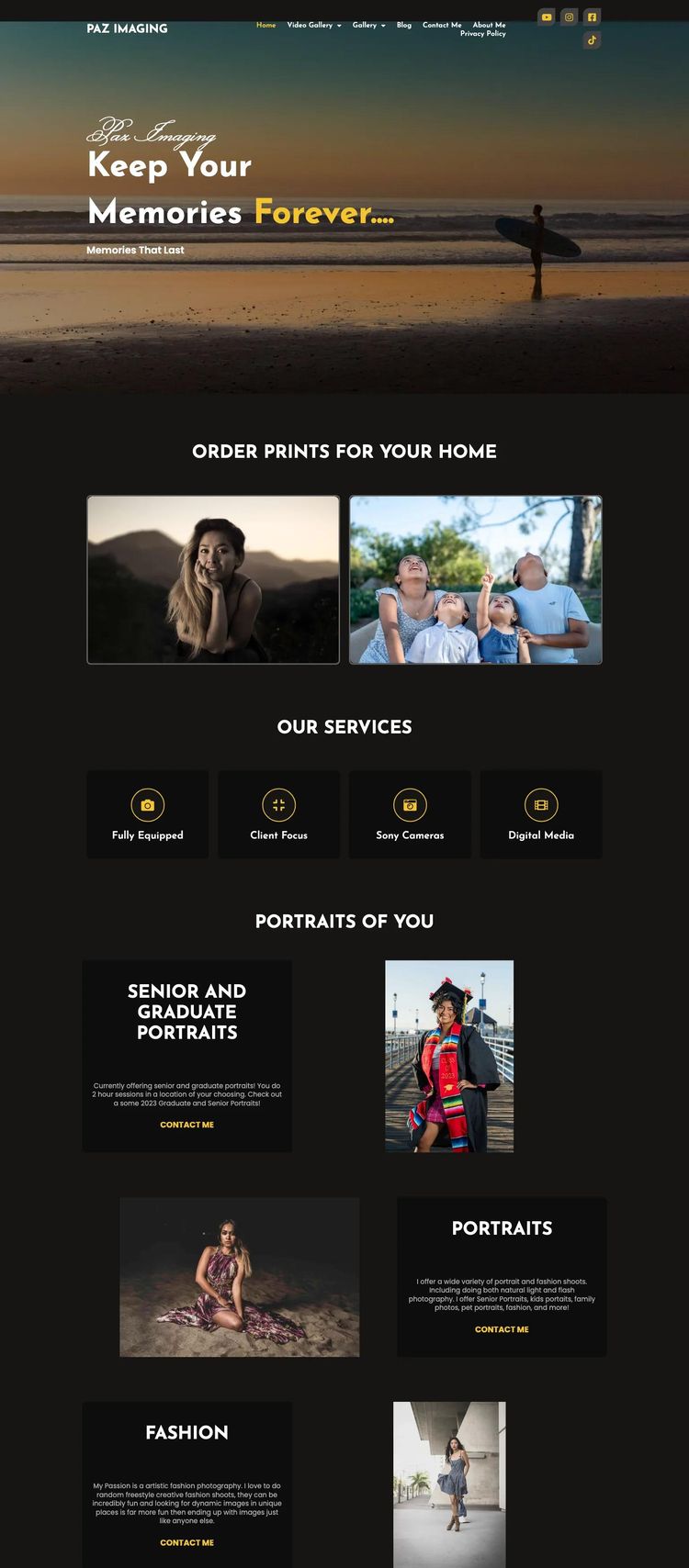 Screenshot 2 of Paz Imaging (Example WordPress Photography Website)