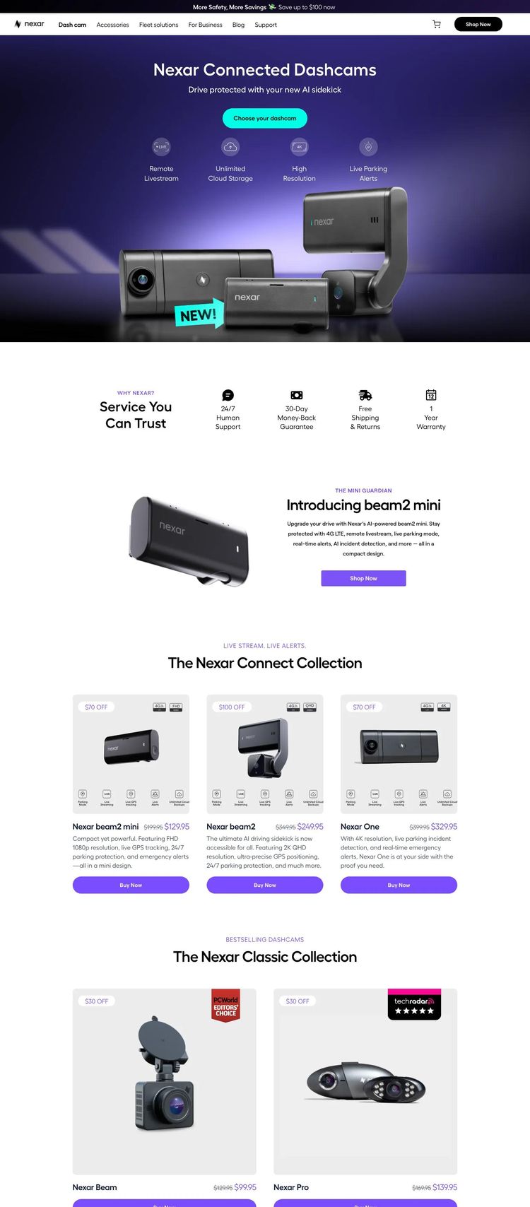 Screenshot 2 of Nexar (Example Next.js Automotive Website)