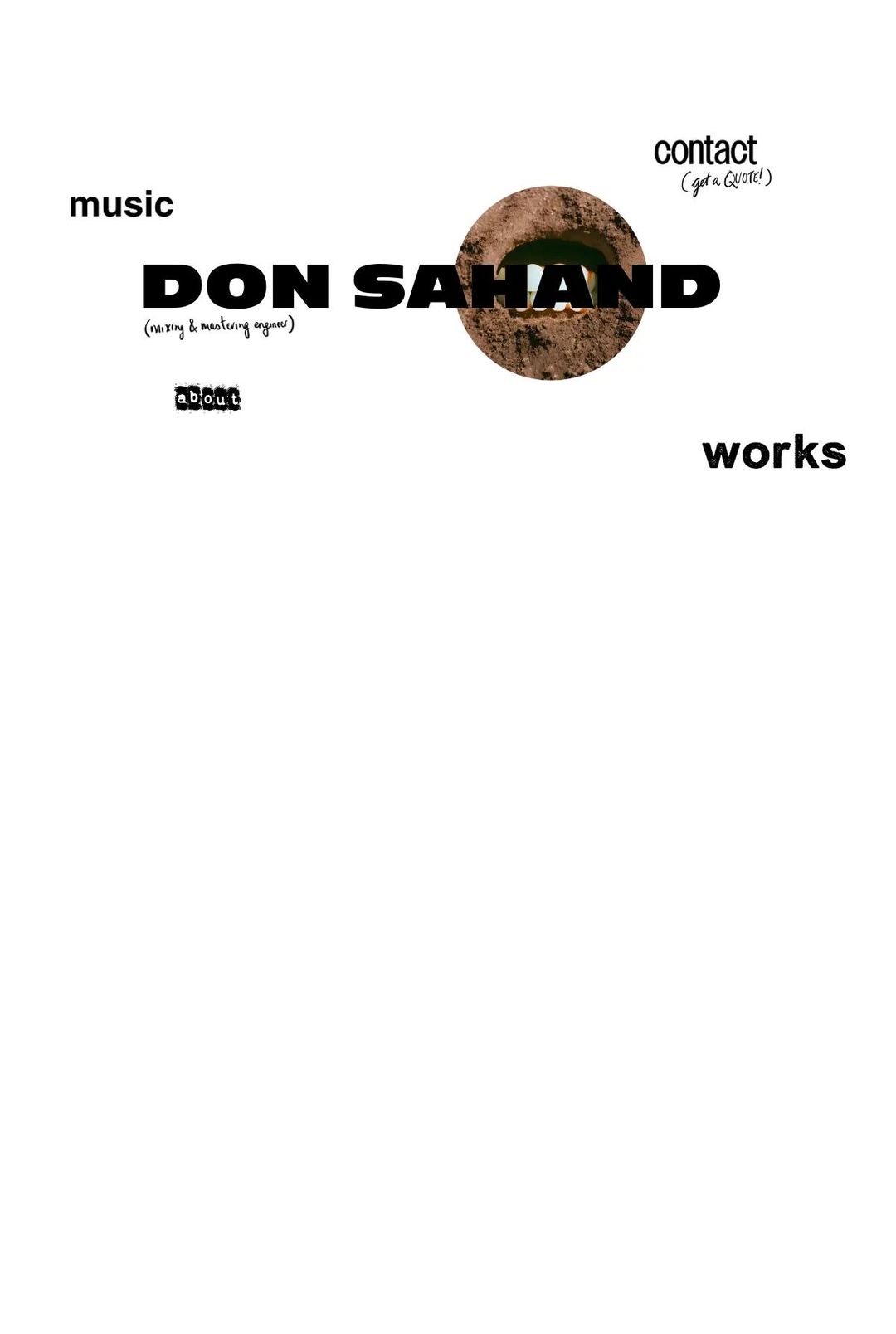 Screenshot 1 of Don Sahand (Example Squarespace Music Producer Website)