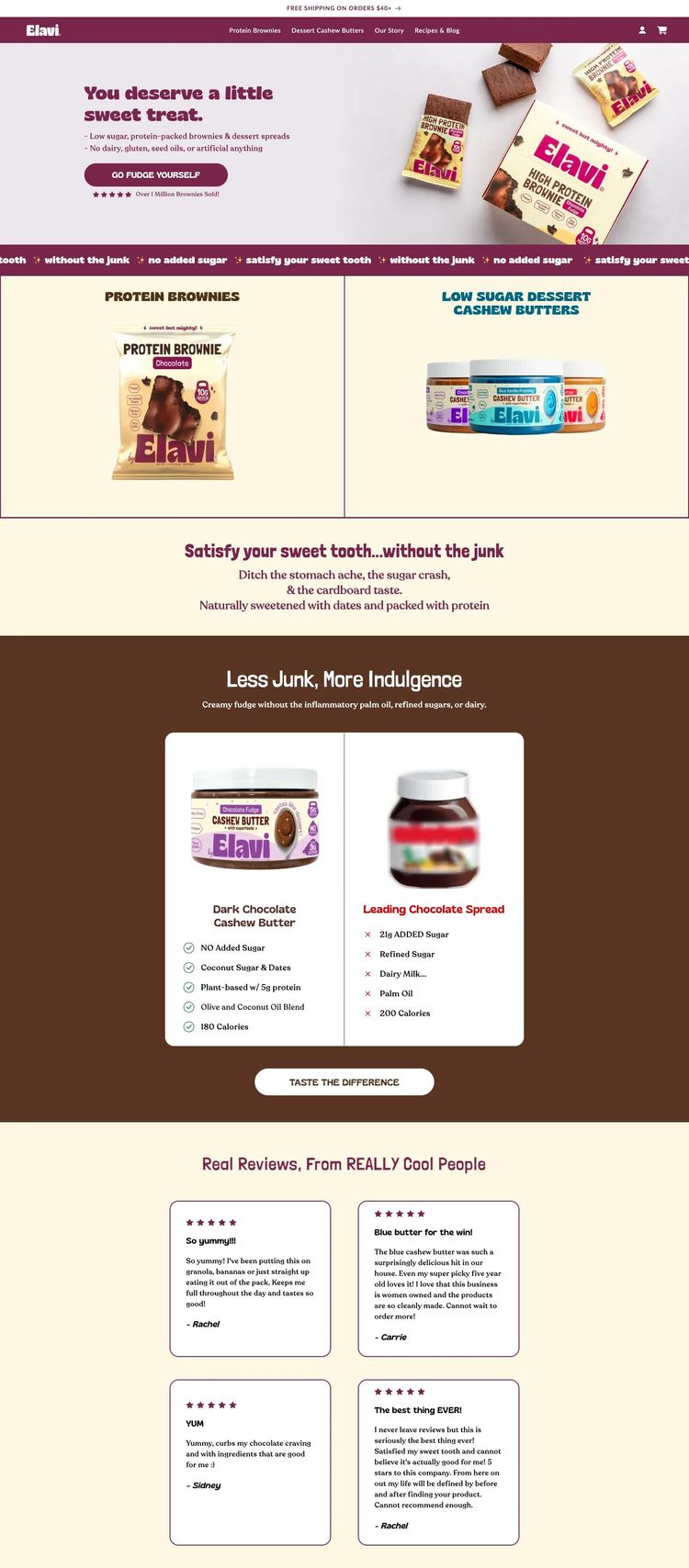 Screenshot 2 of Elavi (Example Shopify Food and Beverage Website)