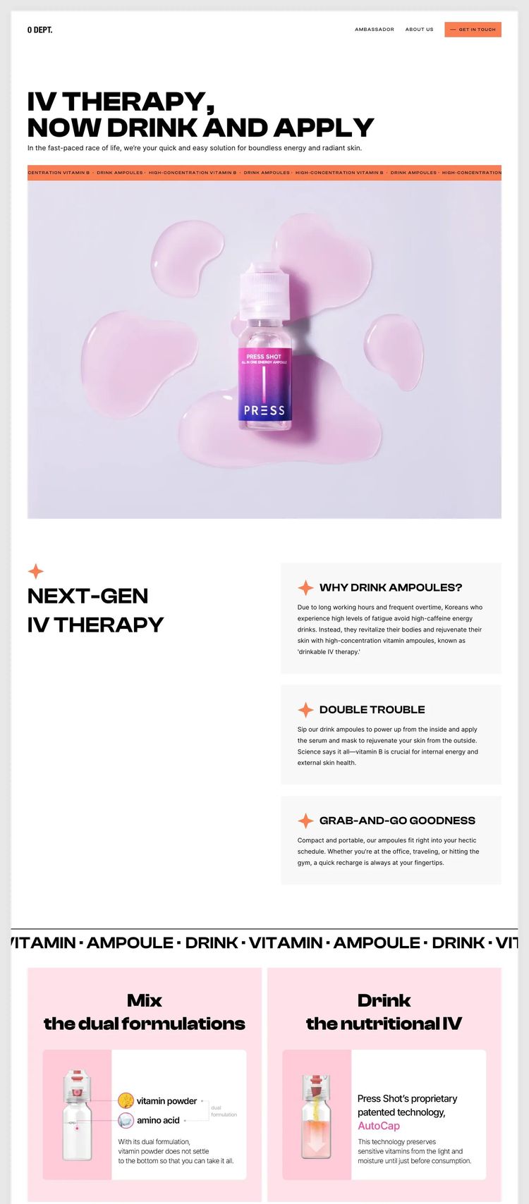 Screenshot 2 of Ambassador (Example Framer Beauty Products Website)
