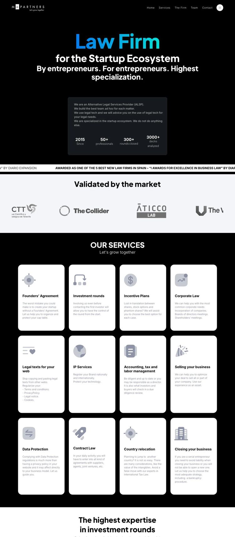 Screenshot 2 of Mand Partners (Example Webflow Law Firm Website)