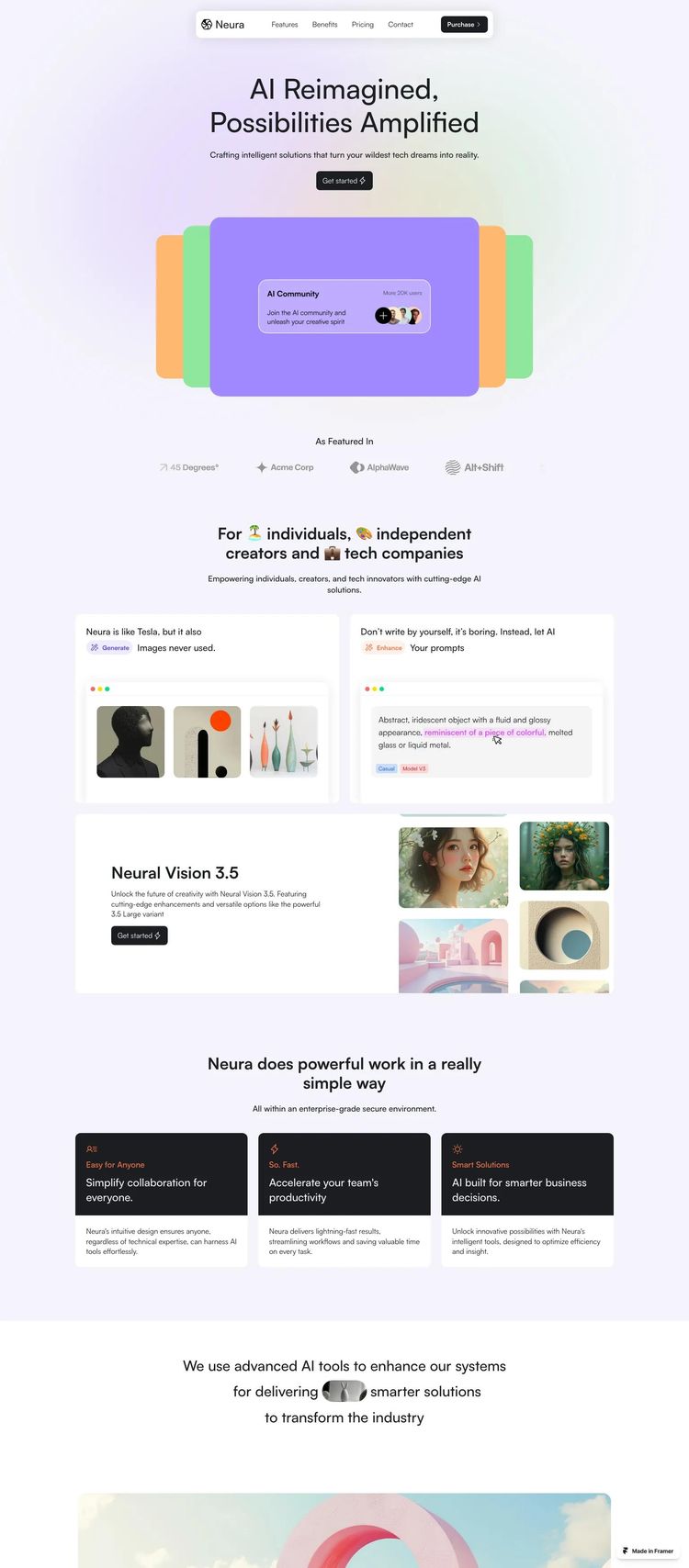 Screenshot 1 of Neura Template