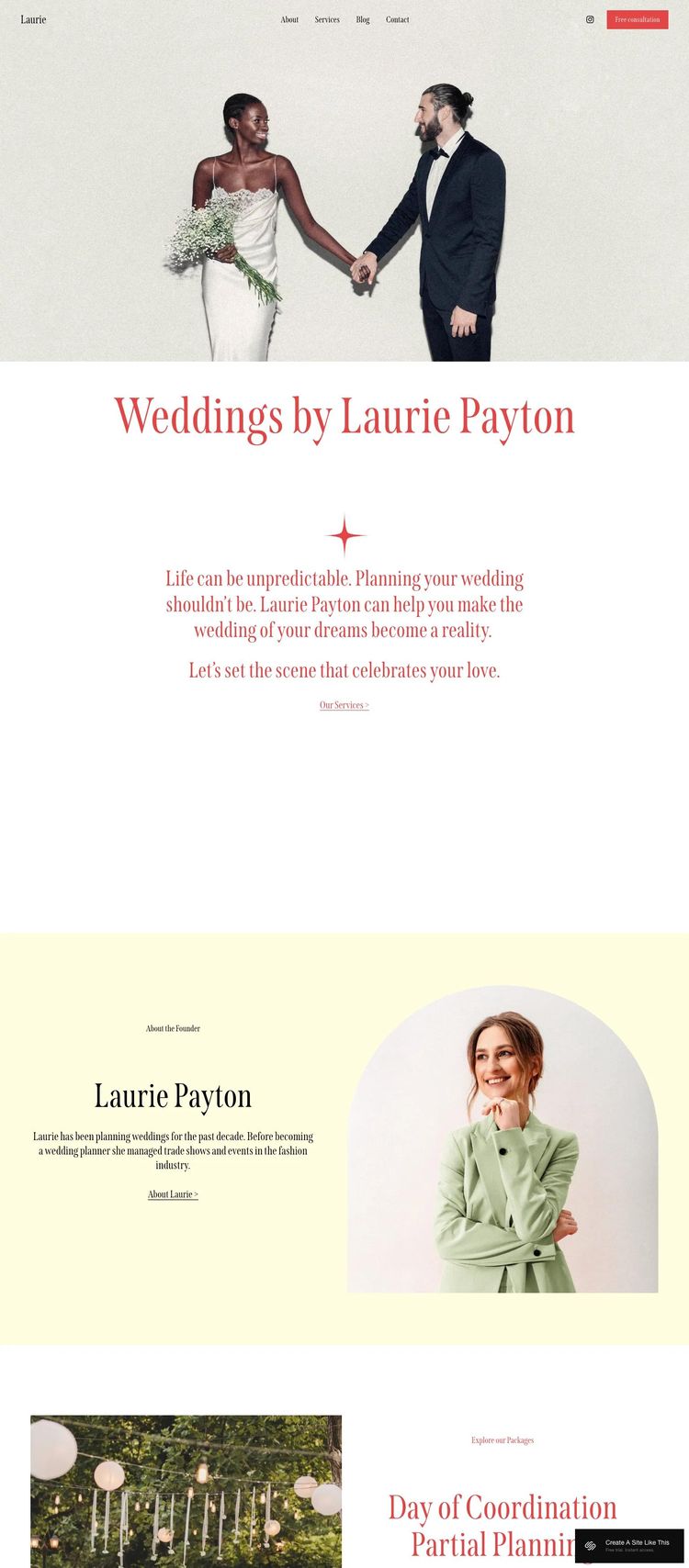 Screenshot 1 of Laurie Template