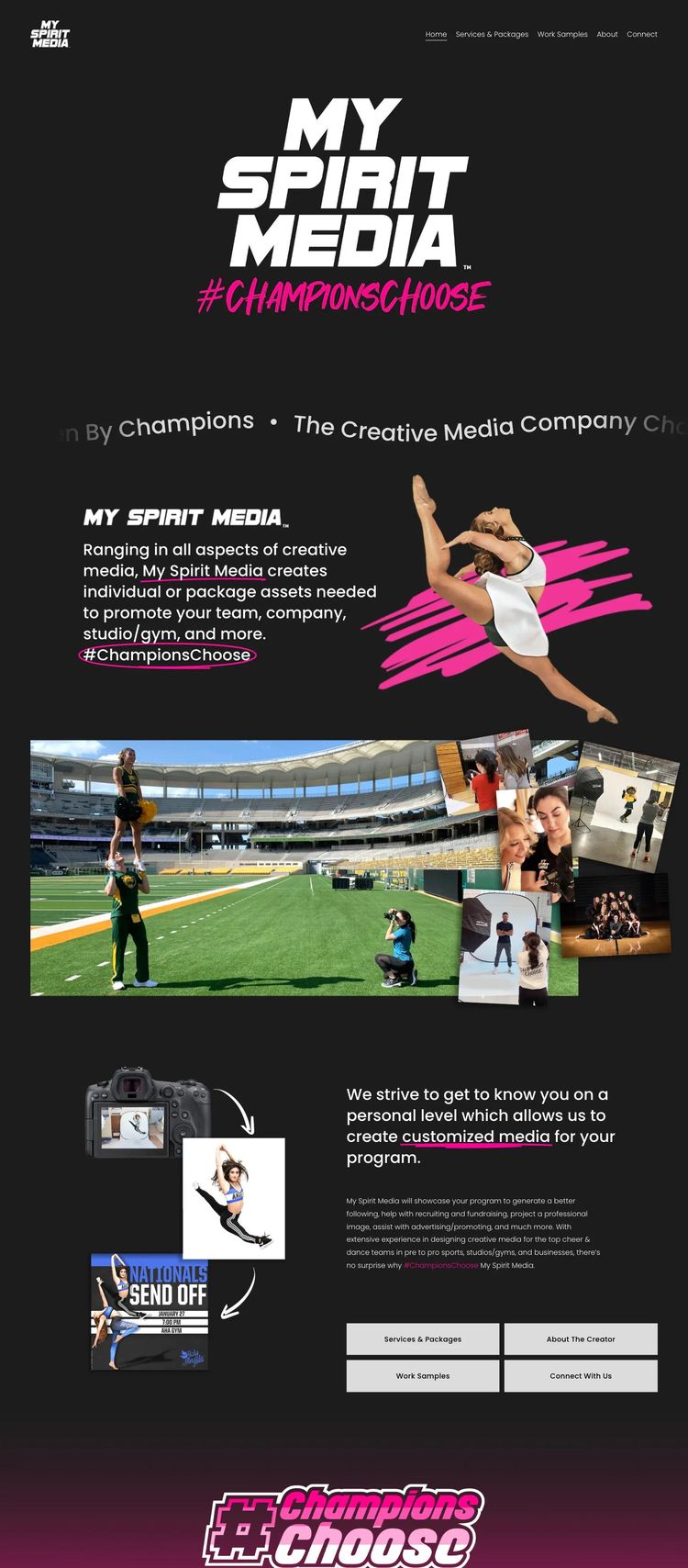 Screenshot 2 of My Spirit Media (Example Squarespace Video Editing Website)