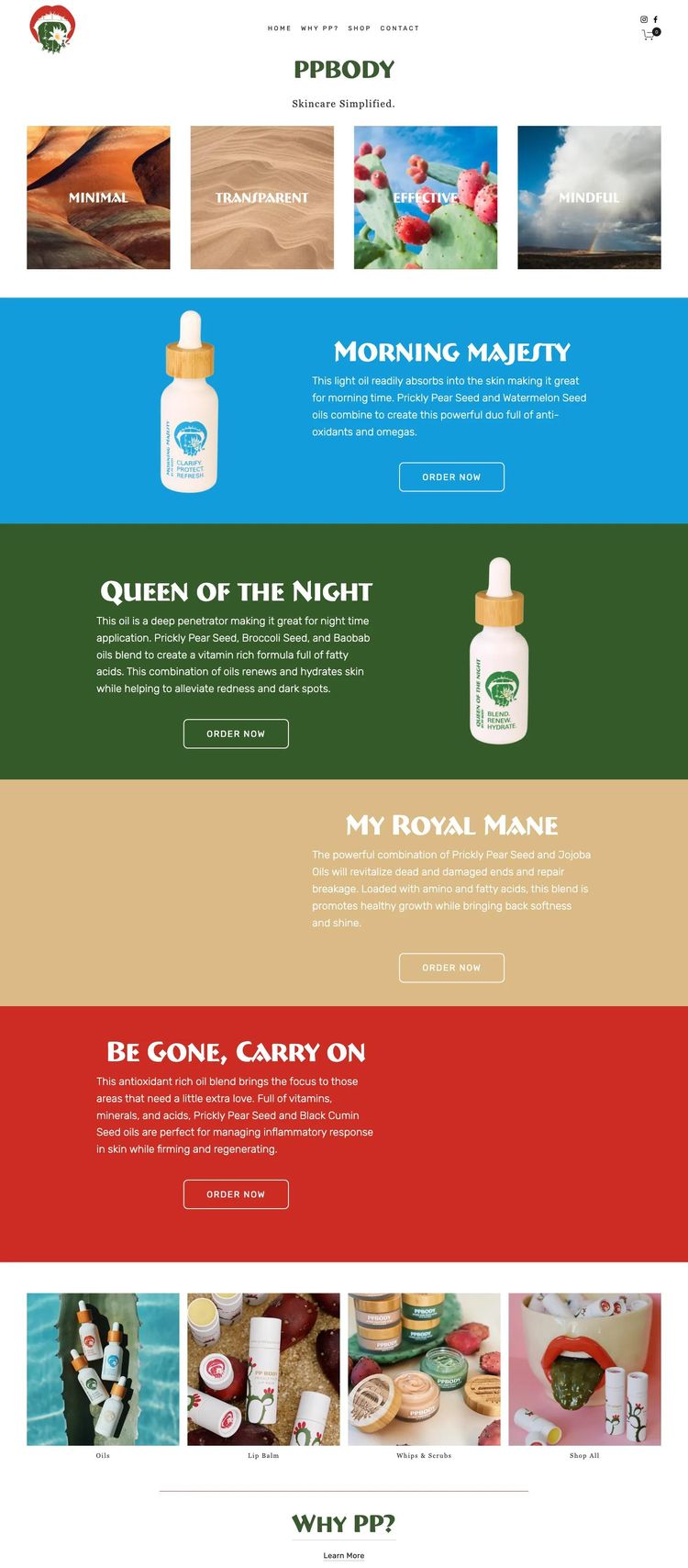 Screenshot 2 of PP Body (Example Squarespace Beauty Products Website)