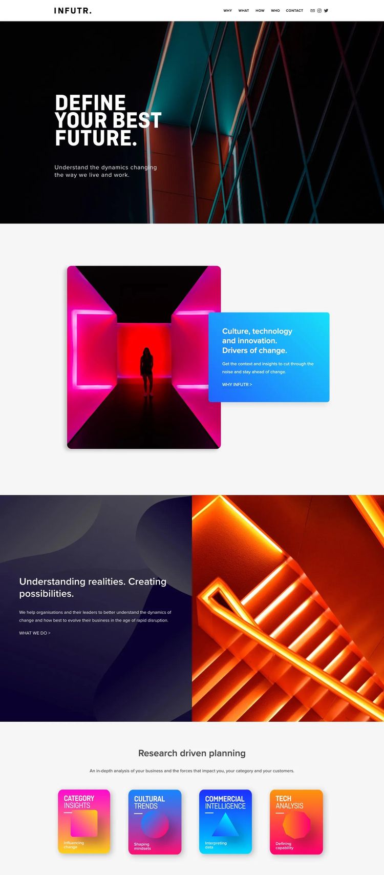 Screenshot 2 of Infutr (Example Squarespace Business Consultant Website)