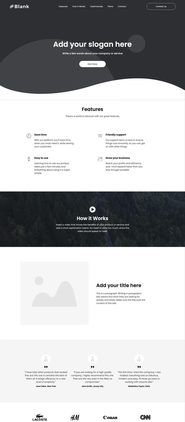 Screenshot 1 of Blank One Page Template