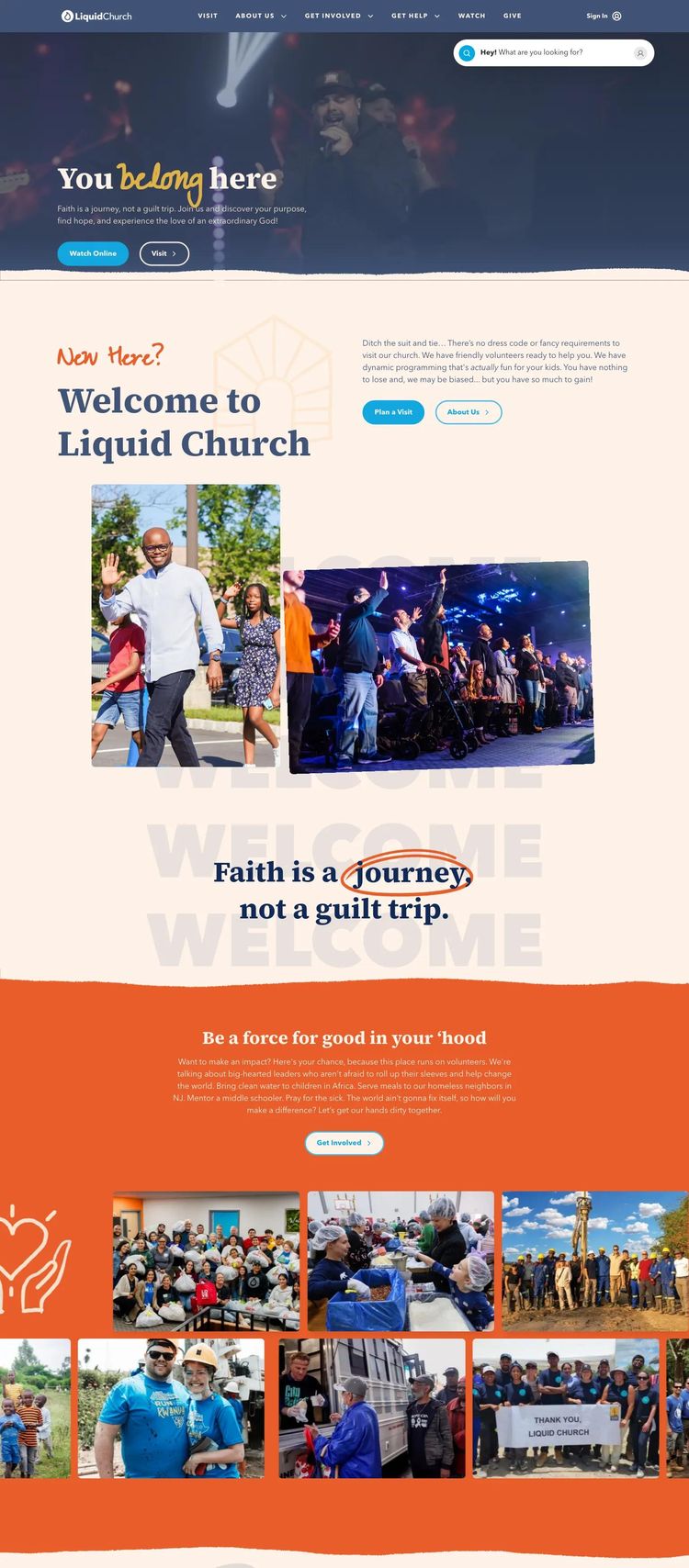 Screenshot 2 of Liquid Church (Example Webflow Church/Religious Organization Website)