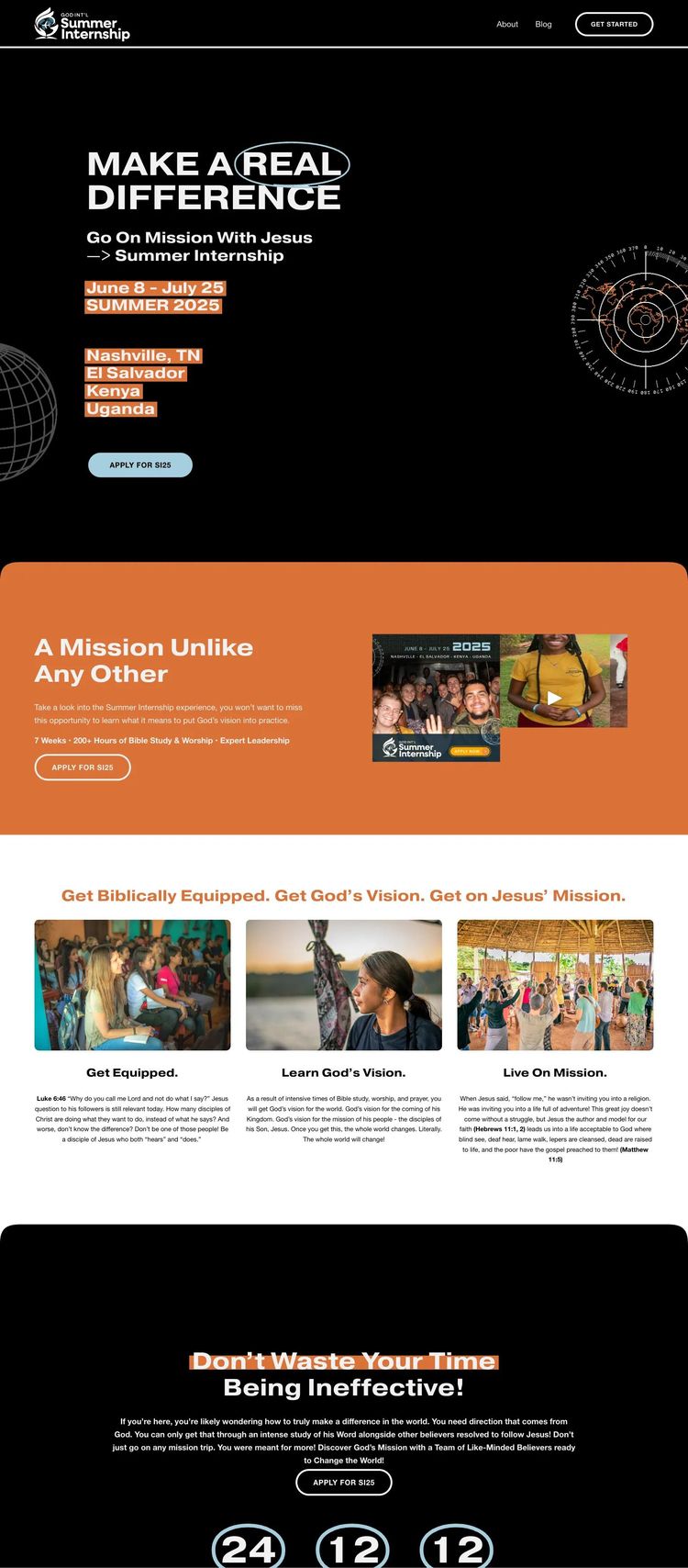 Screenshot 2 of GOD Intl (Example Squarespace Church/Religious Organization Website)