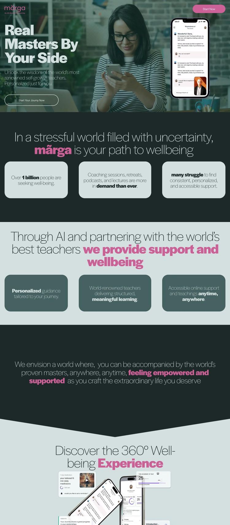 Screenshot 2 of mãrga (Example Squarespace Health and Wellness Website)