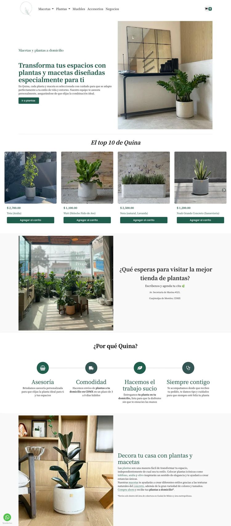 Screenshot 2 of Quina (Example Squarespace E-commerce (General) Website)