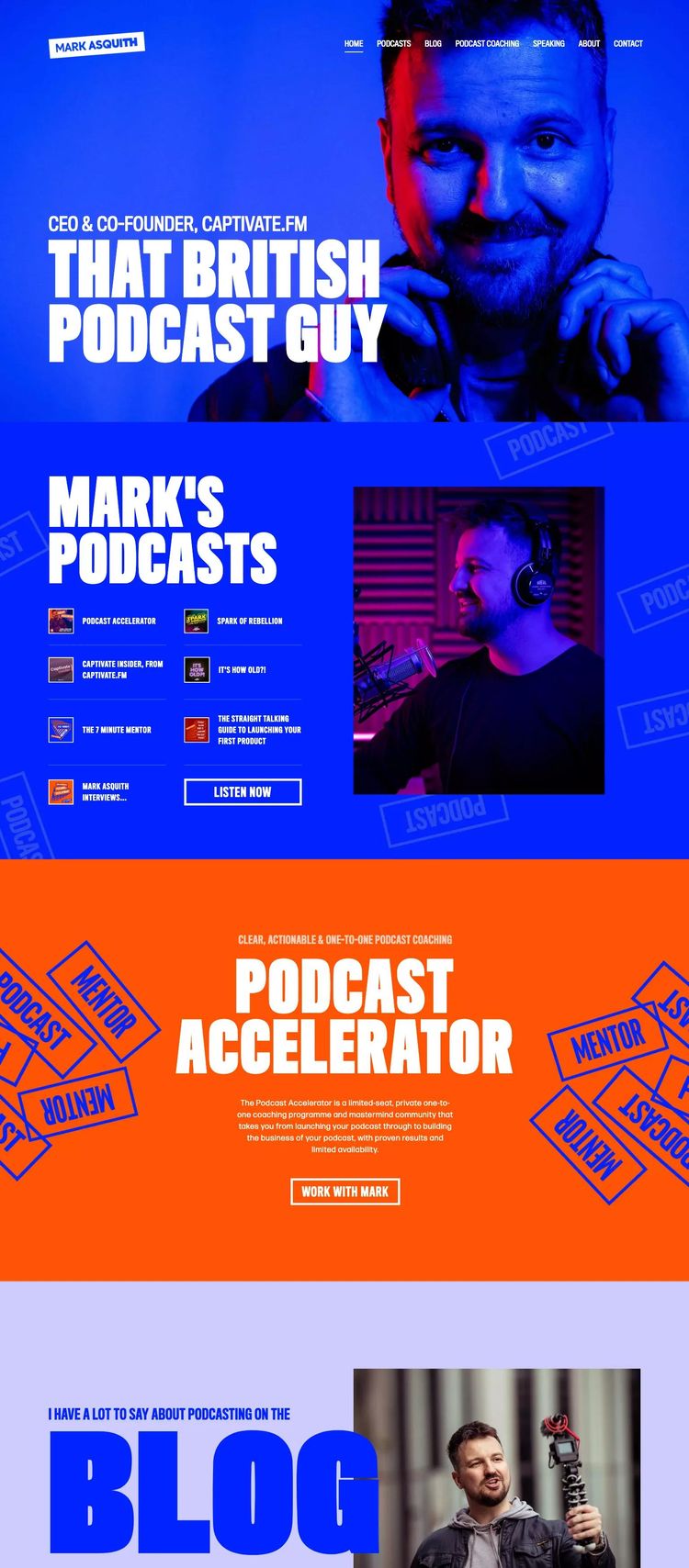 Screenshot 2 of Mark Asquith (Example WordPress Podcast Website)