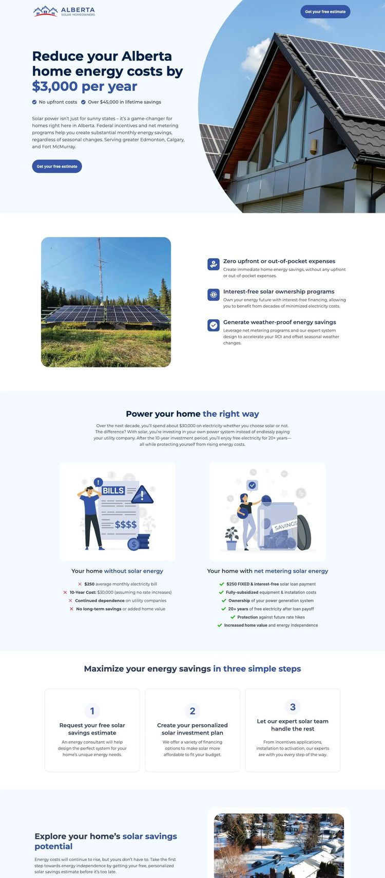 Screenshot 2 of Alberta Solar (Example WordPress Solar Website)