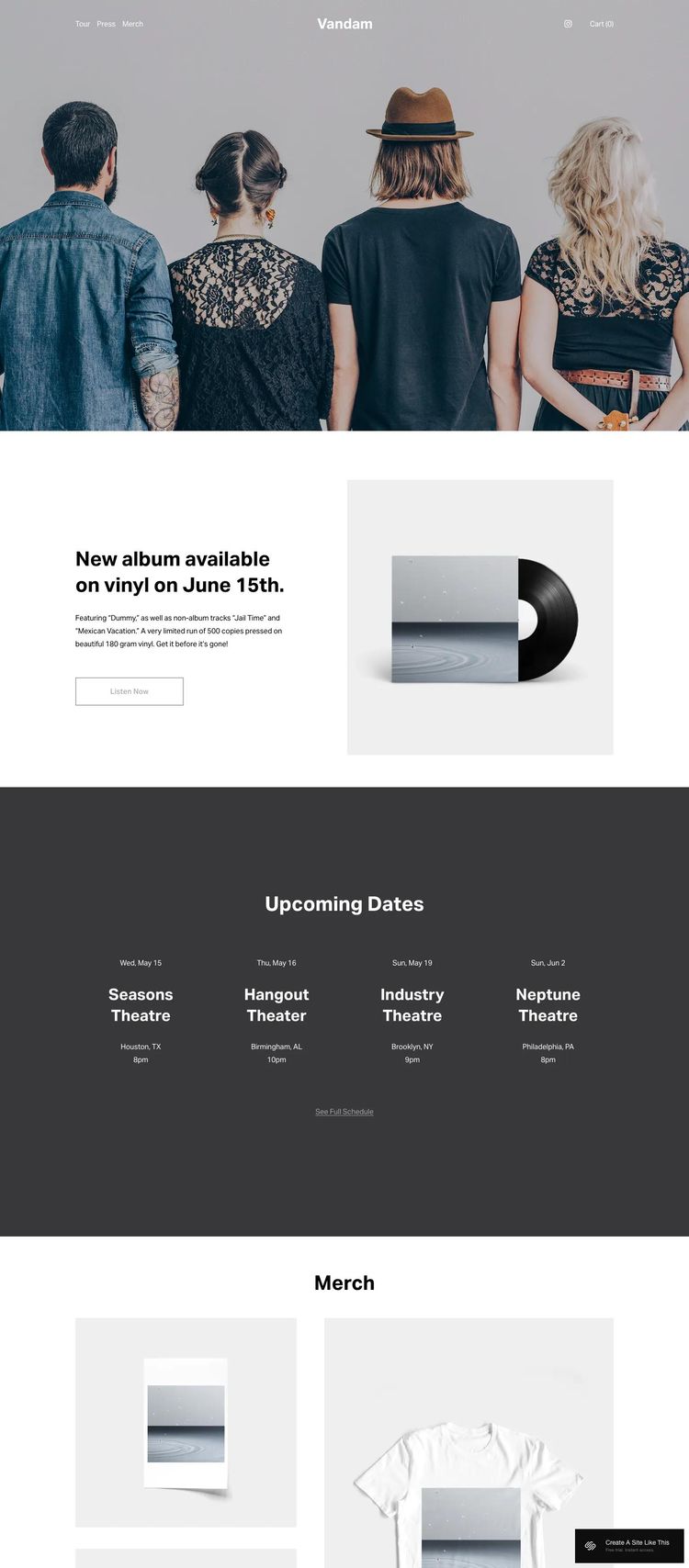 Screenshot 1 of Vandam Template