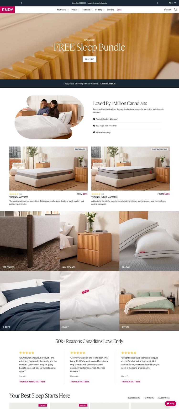 Screenshot 2 of Endy (Example Squarespace Furniture Website)