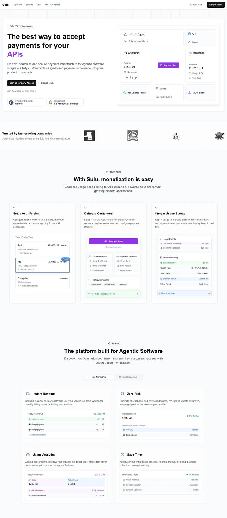 Screenshot 2 of Sulu (Example Framer Developer Tools Website)