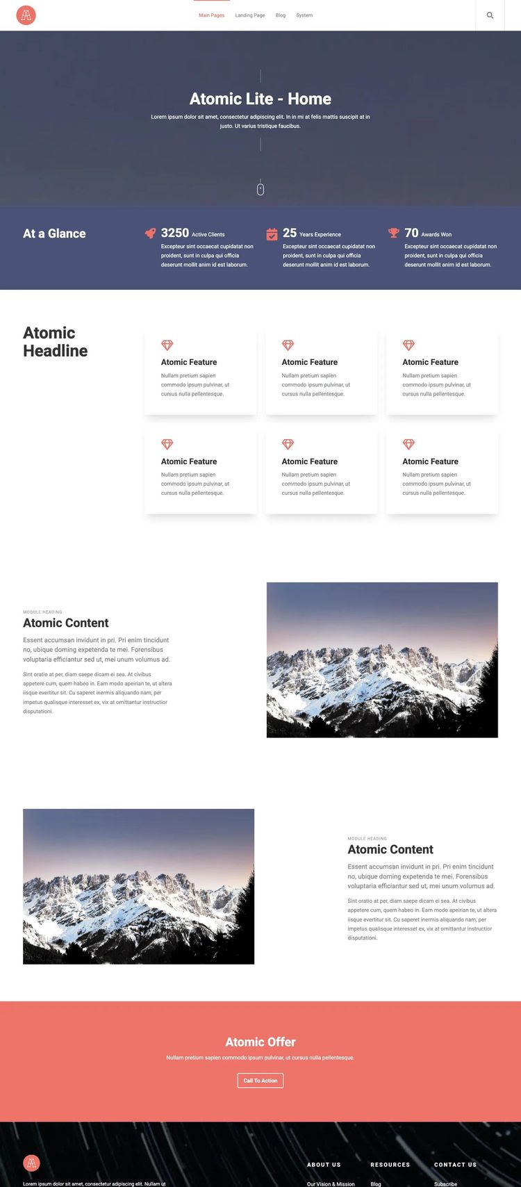 Screenshot 1 of Atomic Lite Template