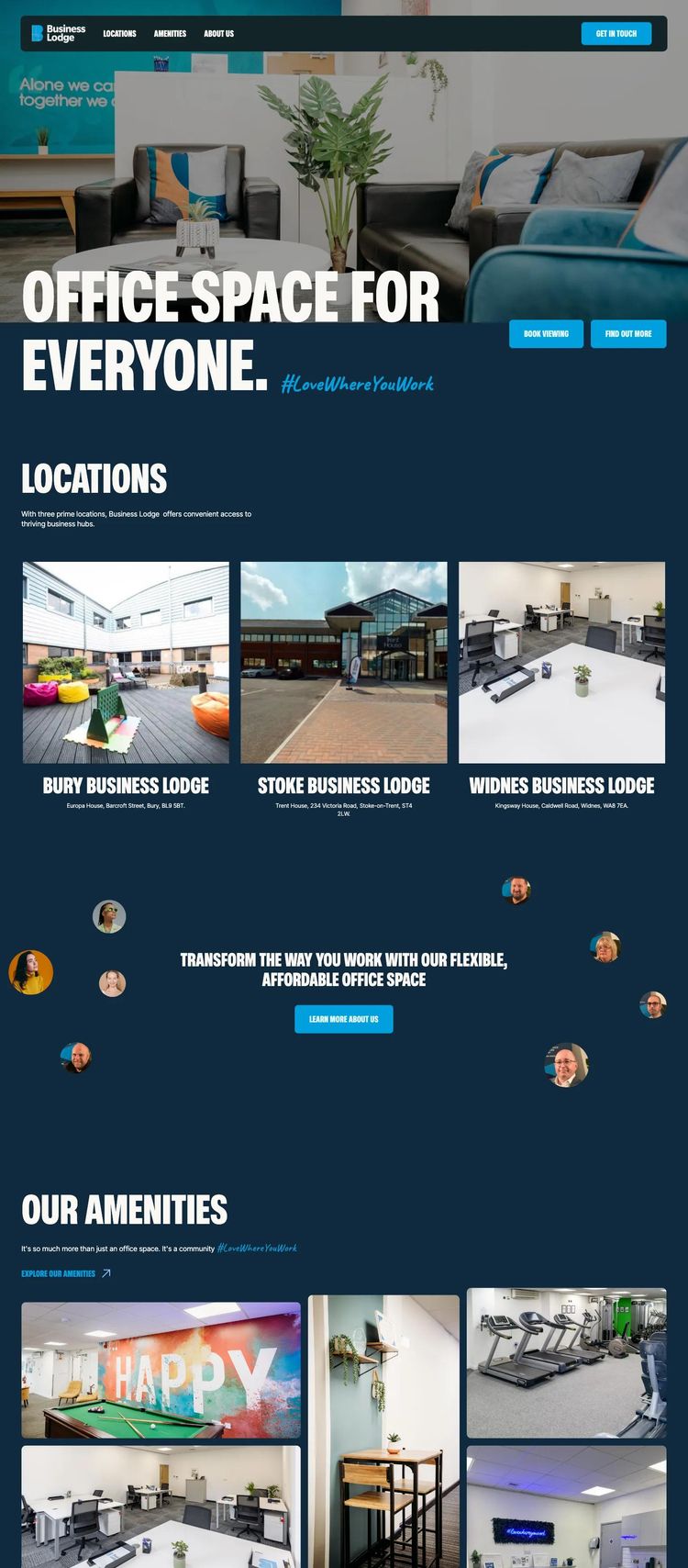 Screenshot 2 of Business Lodge (Example Webflow Coworking Space Website)