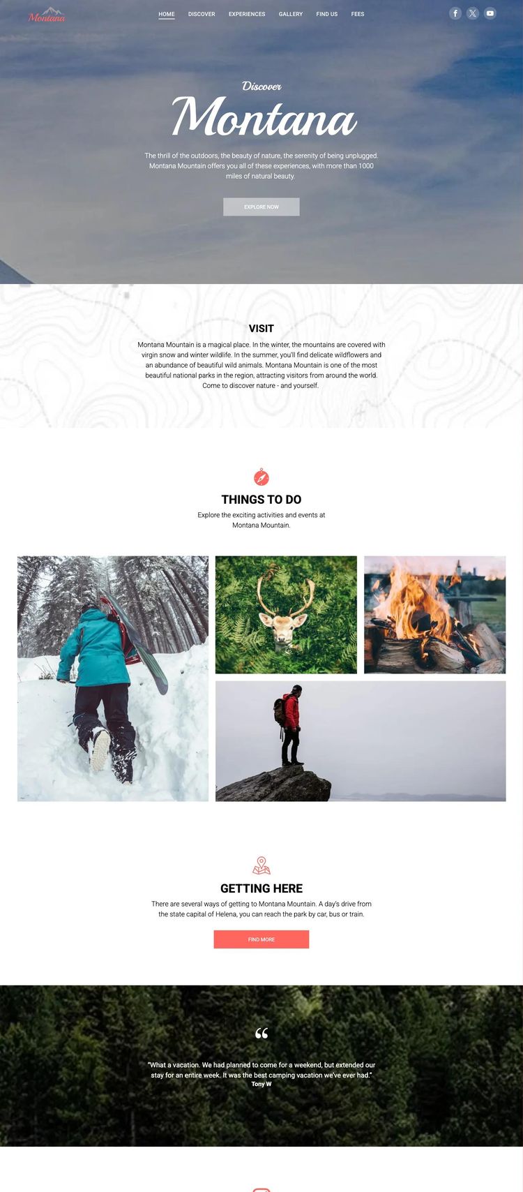Screenshot 1 of National Park Template