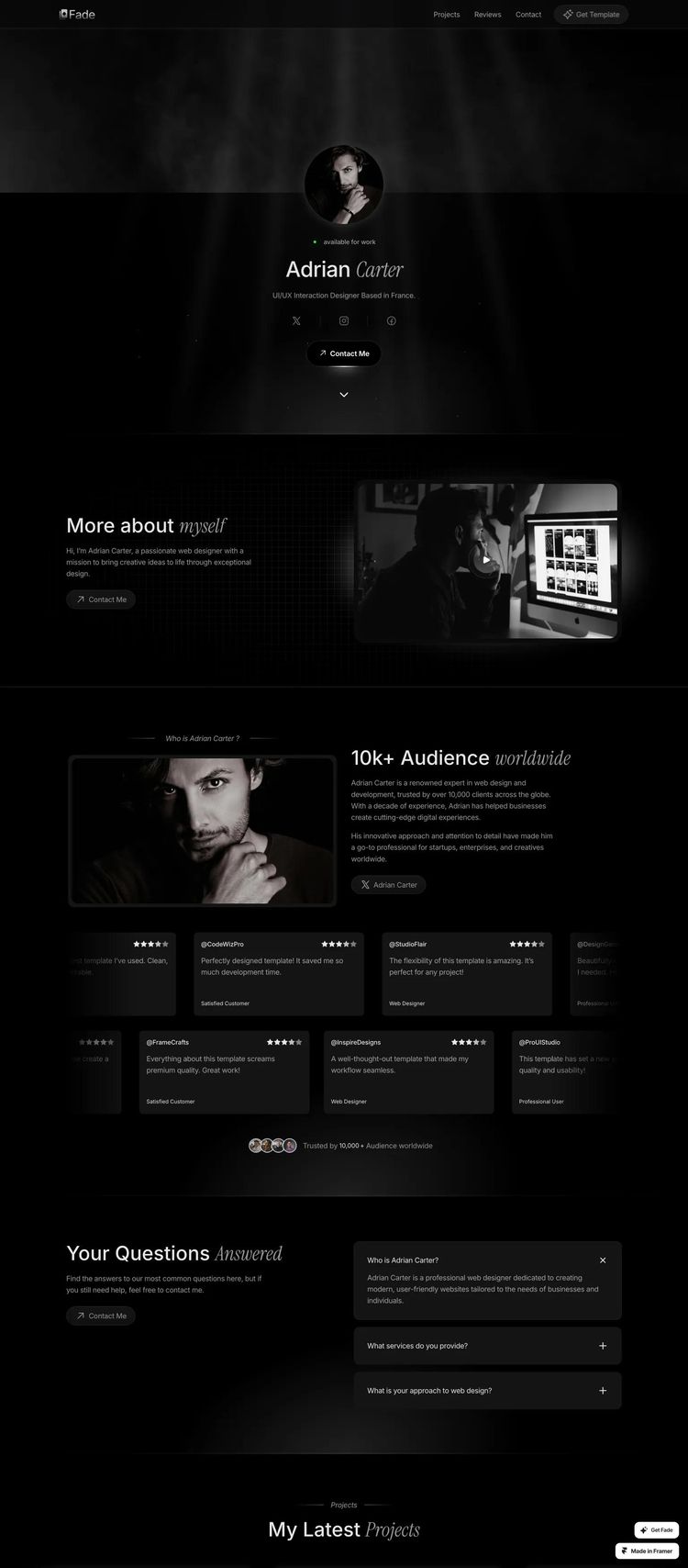 Screenshot 1 of Fade Port Template