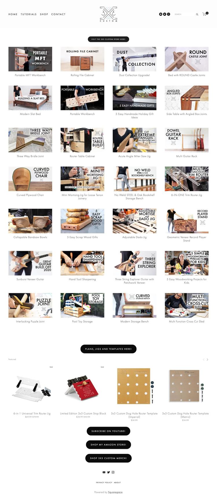 Screenshot 2 of 3x3 Custom (Example Squarespace Arts and Crafts Website)