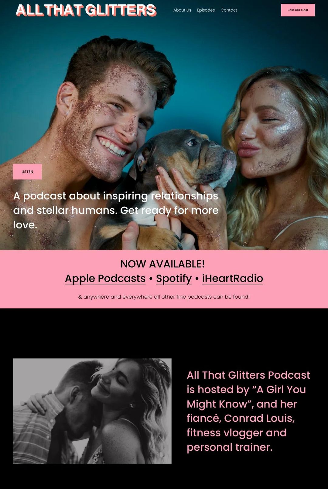 Screenshot 1 of All that Glitters (Example Squarespace Podcast Website)