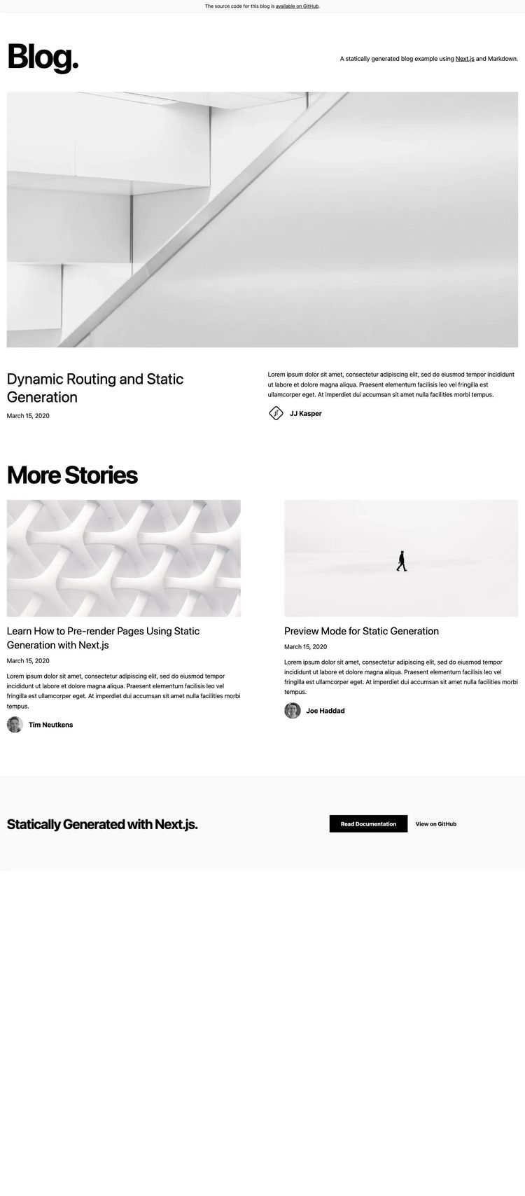 Screenshot 1 of Blog Starter Kit Template