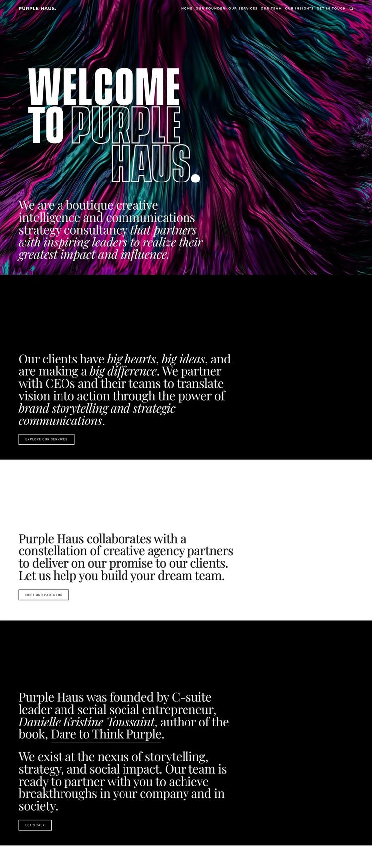 Screenshot 2 of Purple Haus (Example Squarespace Marketing Agency Website)