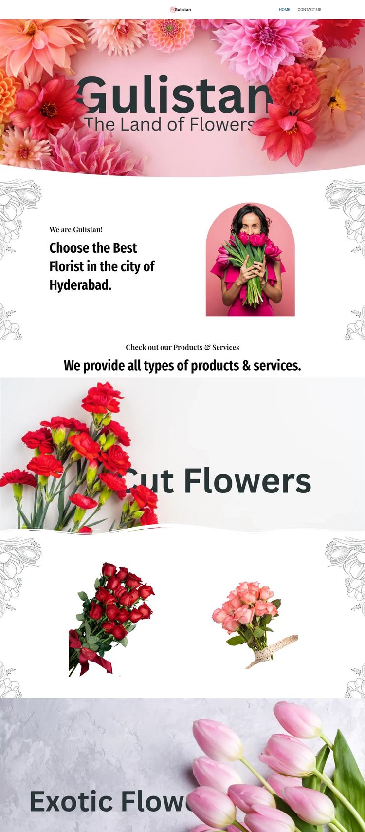 Screenshot 2 of Gulistan (Example WordPress Florist Website)