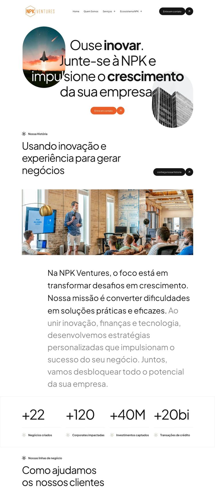 Screenshot 2 of NPK Ventures (Example Framer Business Consultant Website)